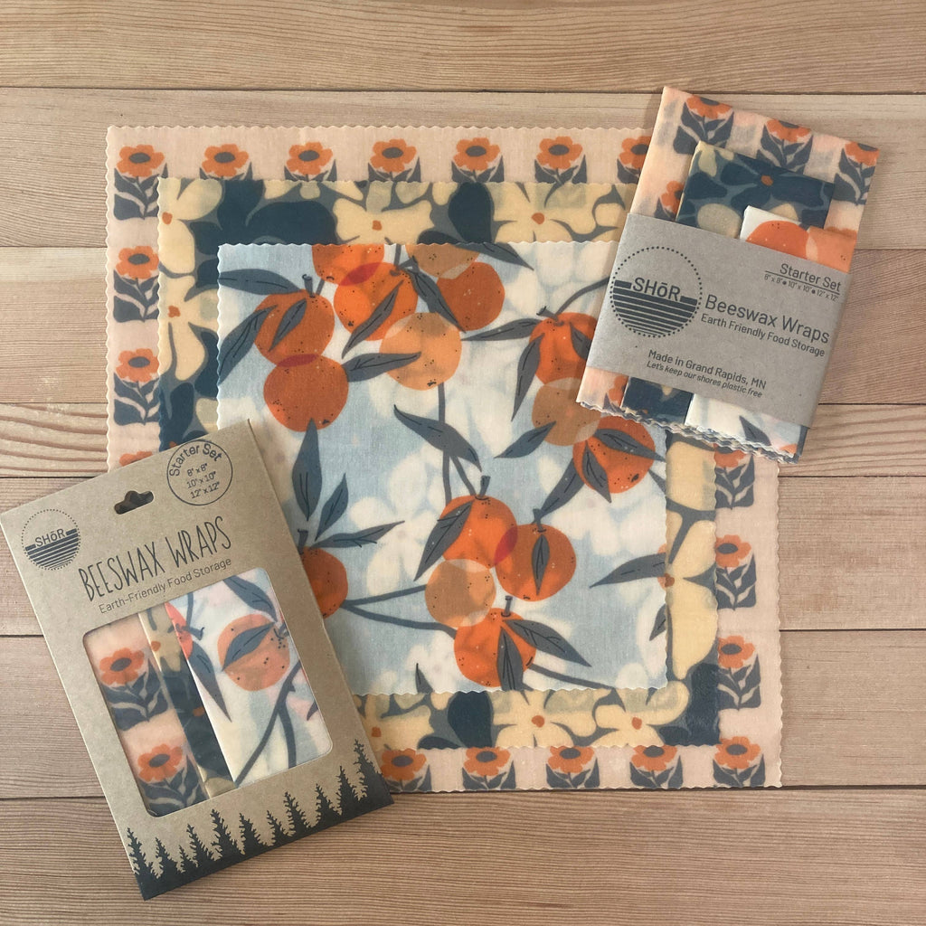 Beeswax Wraps Starter Set - Autumn Blooms