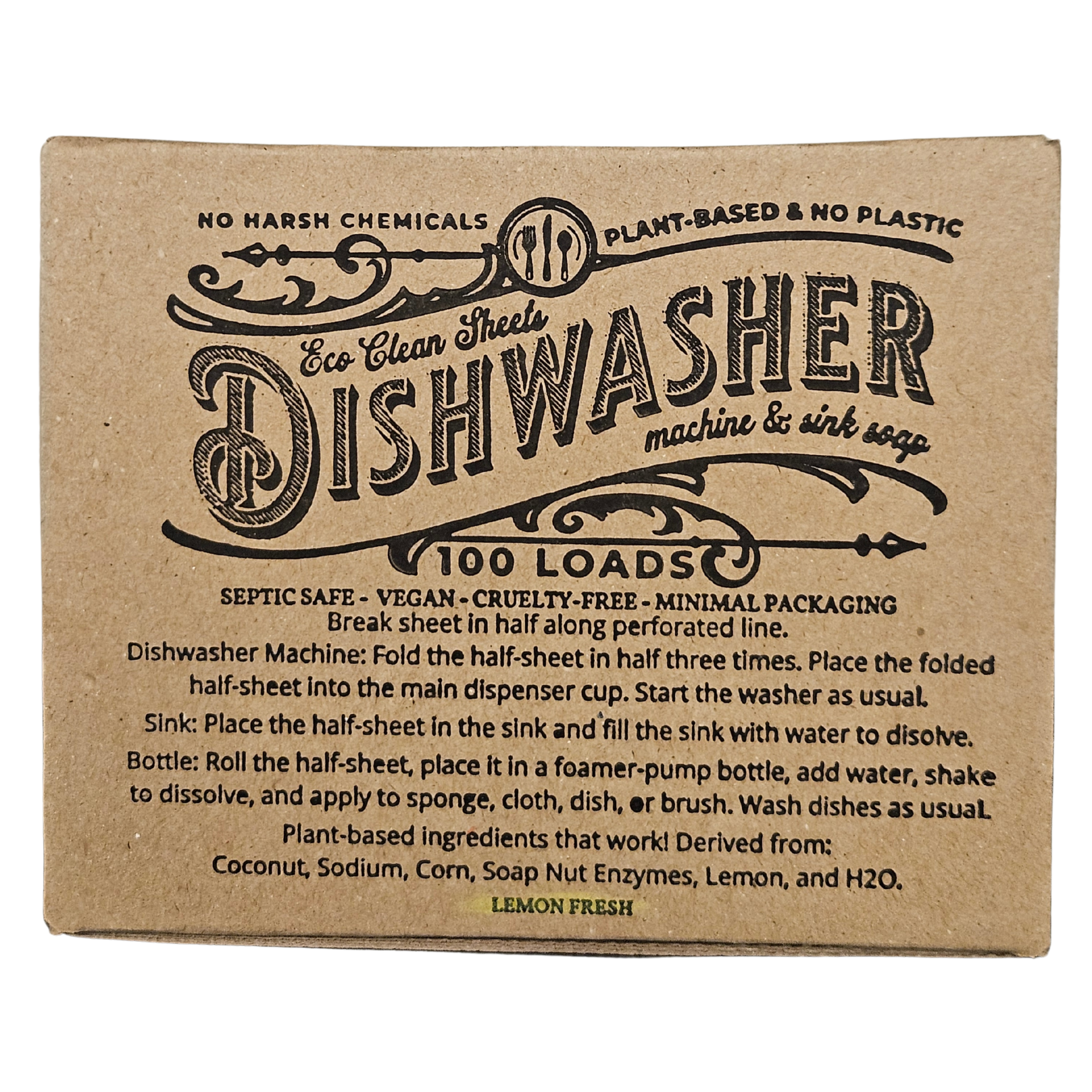 Dishwasher Sheet - 2 Loads