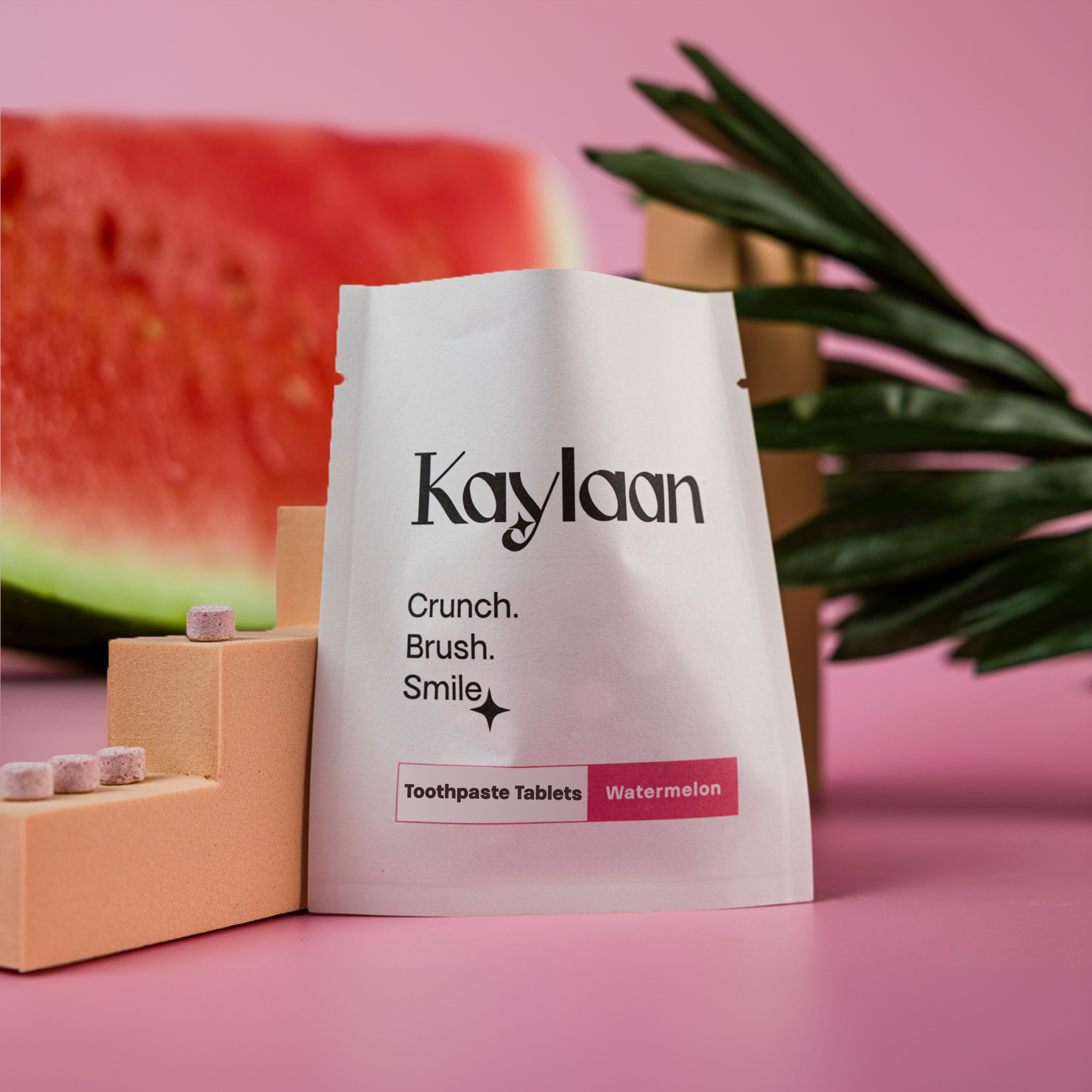 Kaylaan Watermelon Toothpaste Tablets Refill – With Fluoride