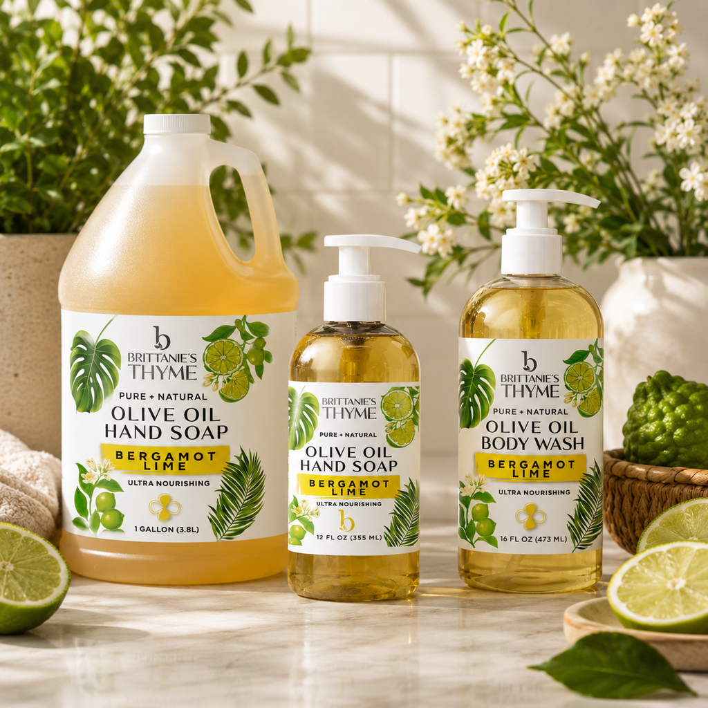 Bergamot Lime Olive Oil Hand Soap: 12oz