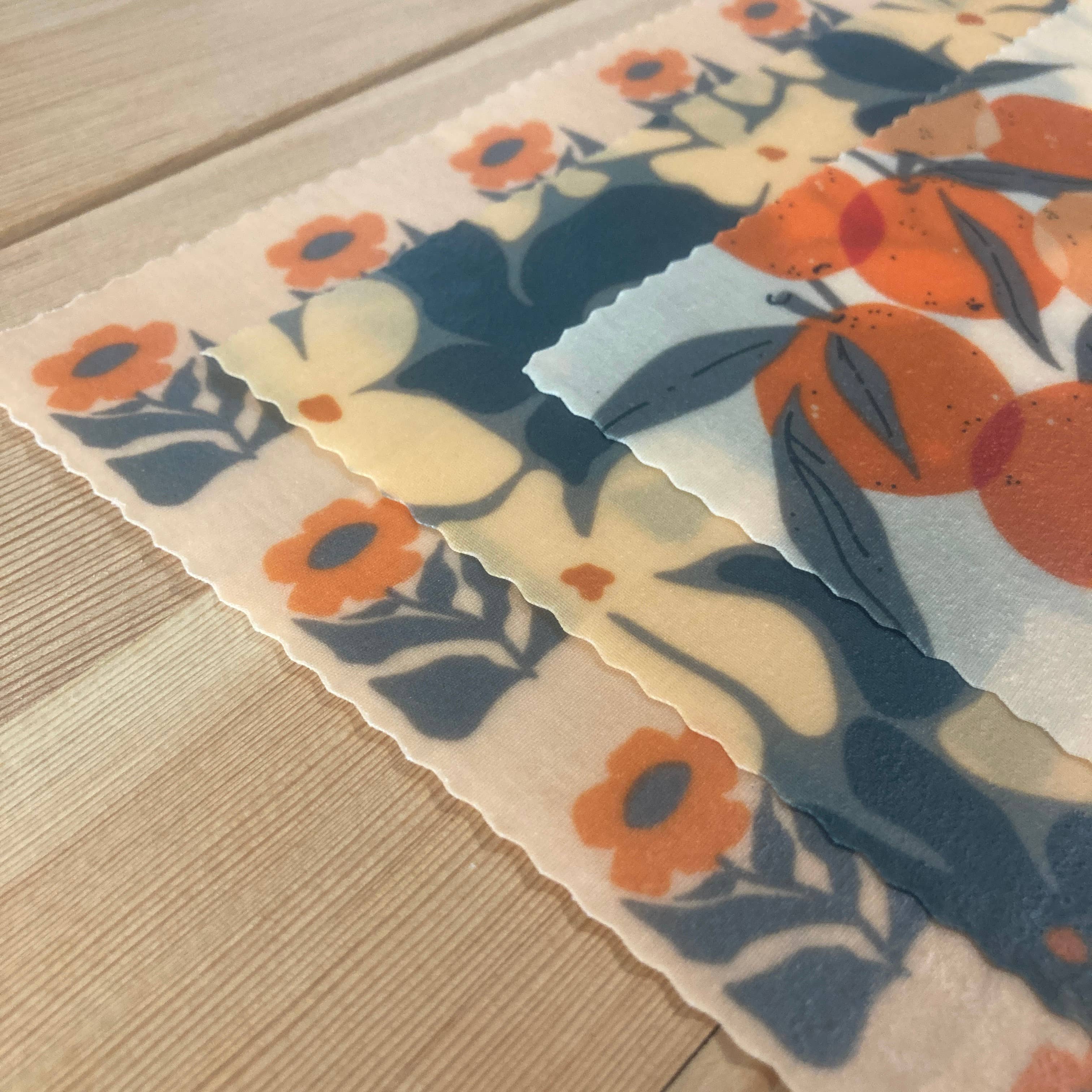 Beeswax Wraps Starter Set - Autumn Blooms