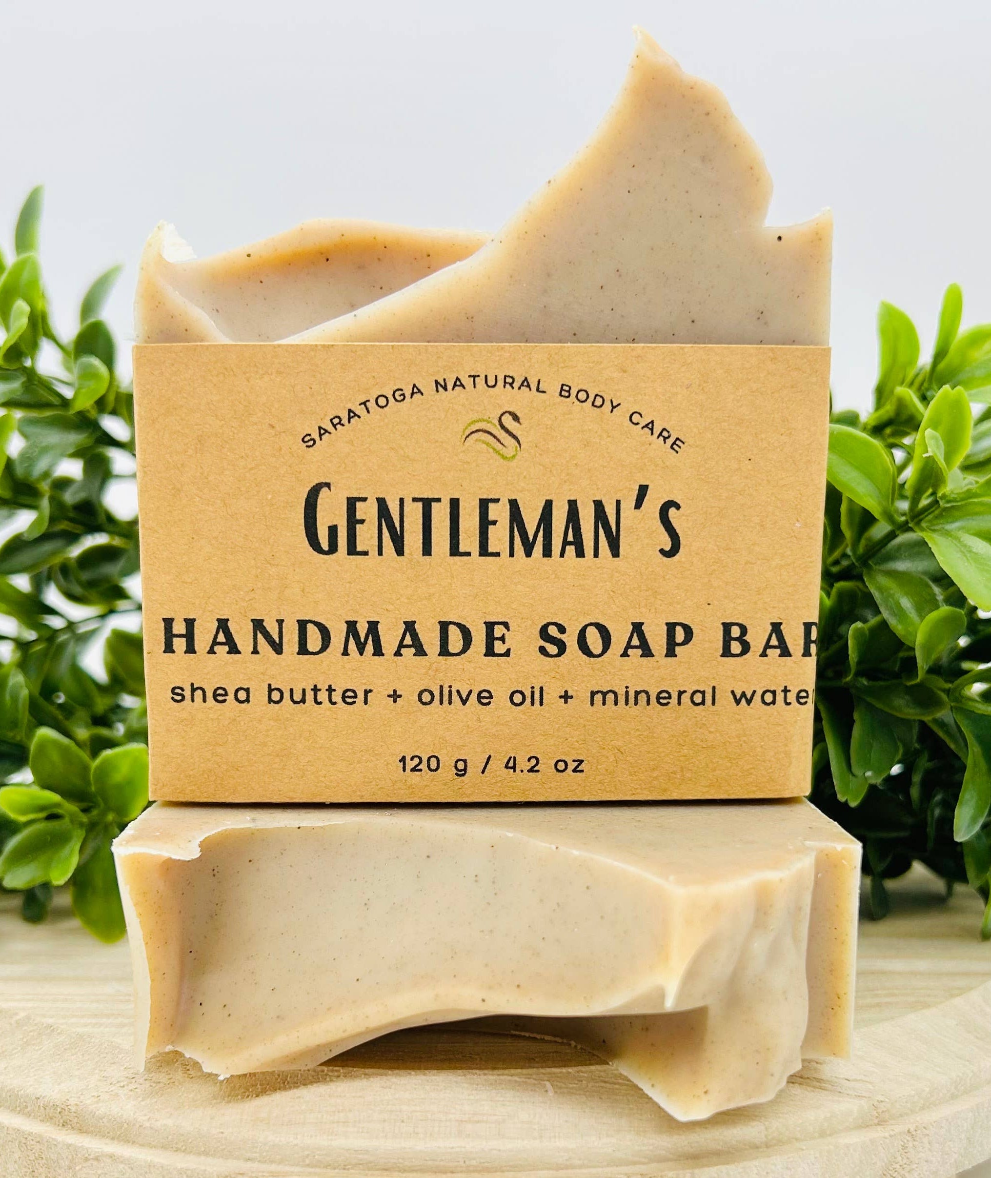 Saratoga Soap Gentleman's Handmade Soap Bar VEGAN COLD PROCESS