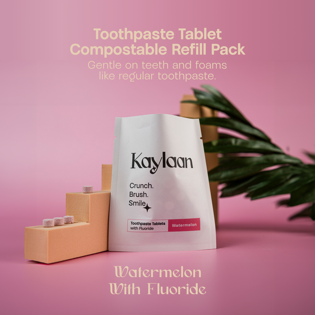 Kaylaan Watermelon Toothpaste Tablets Refill – With Fluoride
