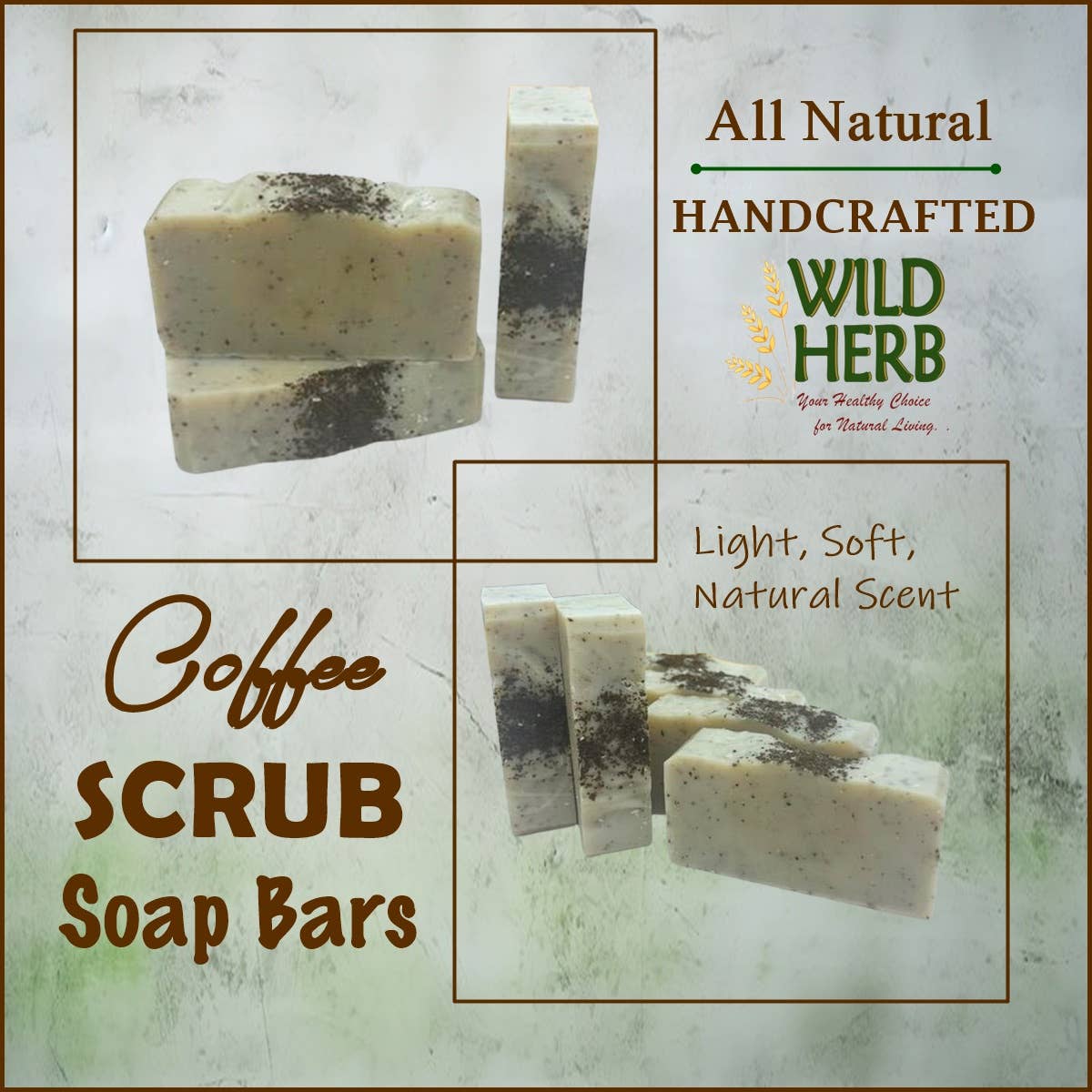 Coffee Scrub Bar | All Natural Soap Bar Nut Free