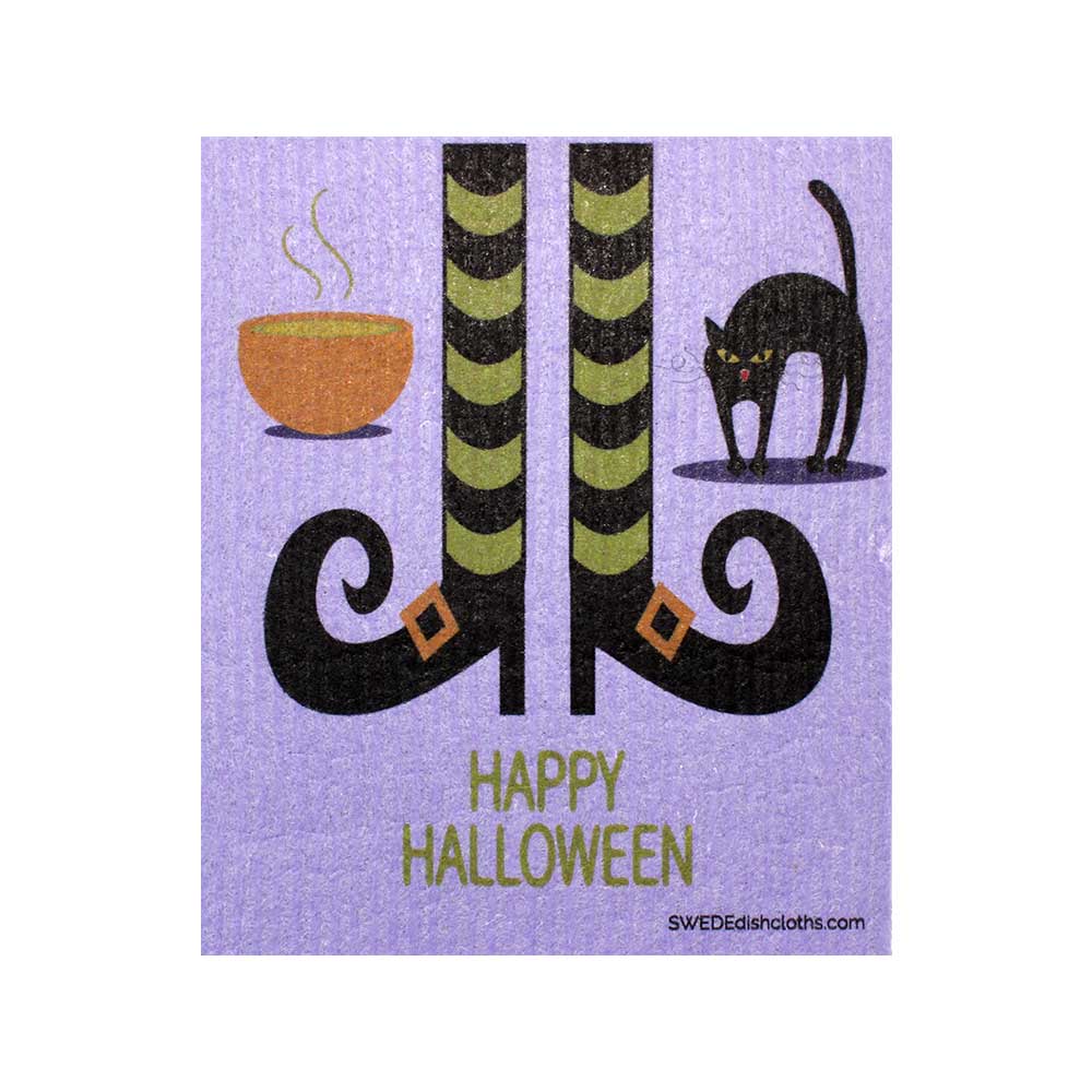 SWEDEdishcloths Halloween Witch Feet