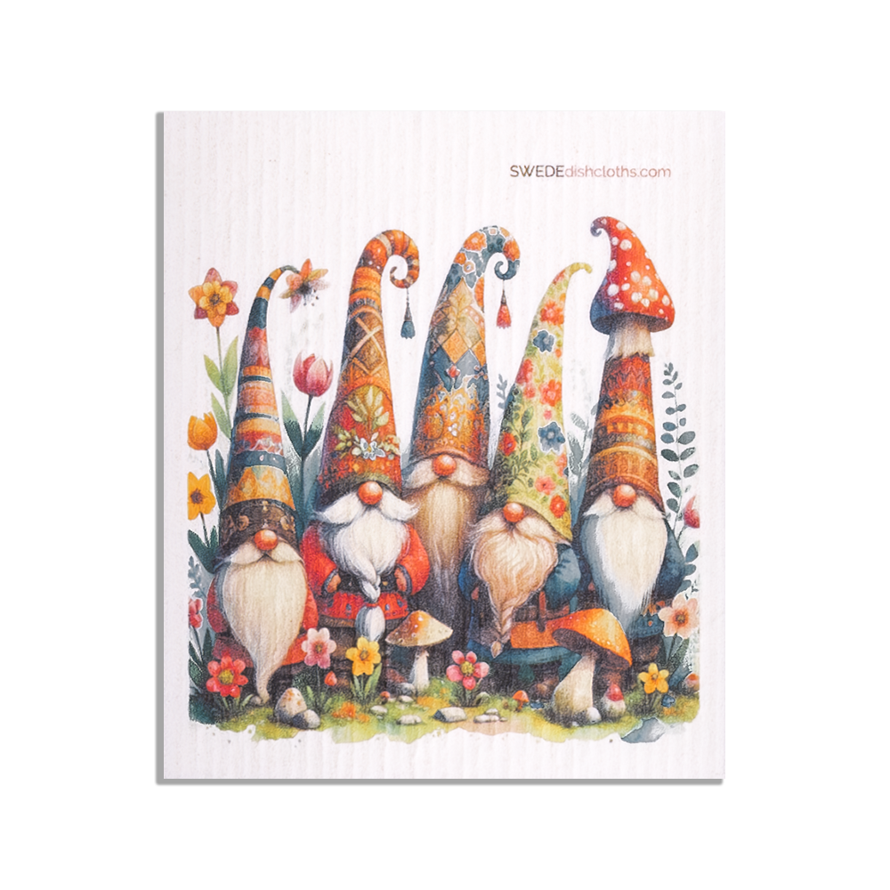 SWEDEdishcloths Mushroom Hat Gnomes