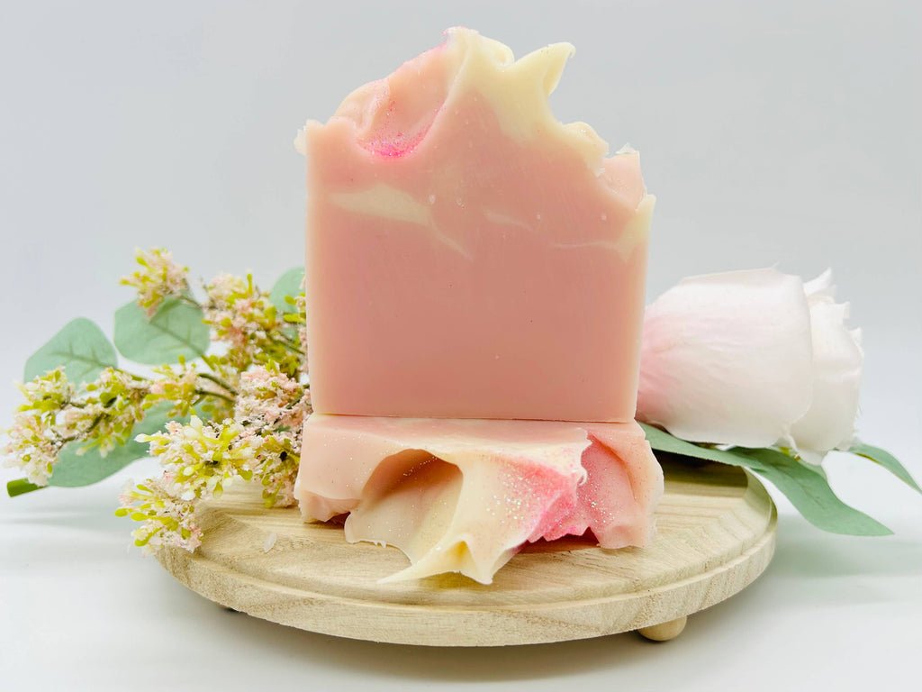 Saratoga Soap Pink Berry Mimosa Handmade Soap Bar VEGAN COLD PROCESS