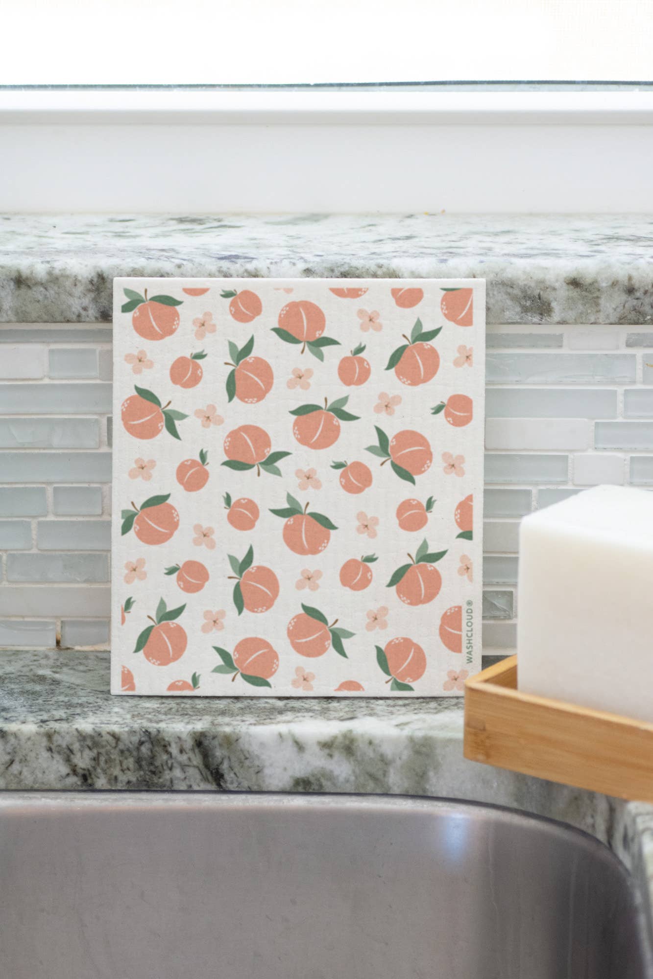 WASHCLOUD® PEACHES & SHINE™ Swedish Dish Cloth - No Tox Life