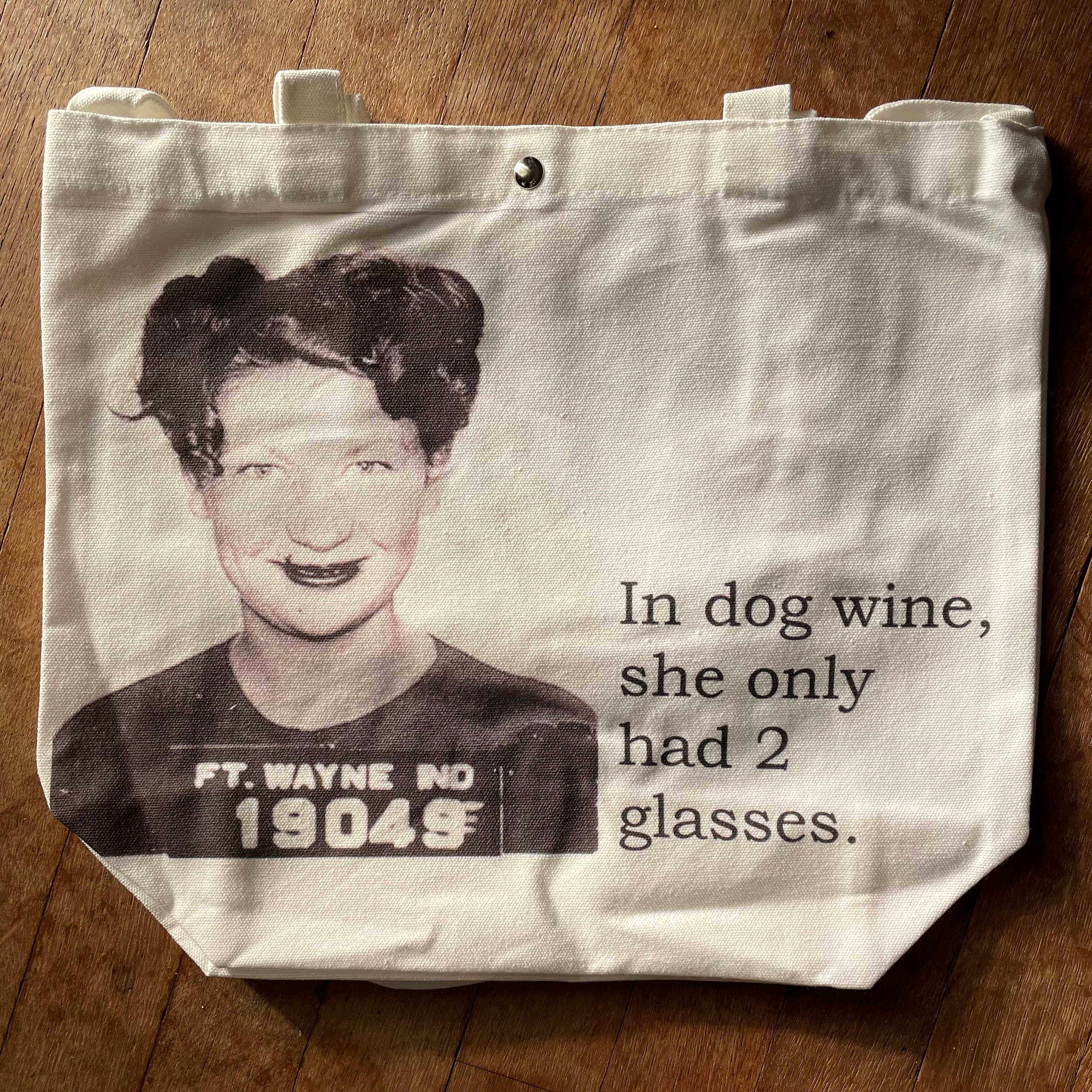 Big House Tote and Grocery Bag, In dog wine...