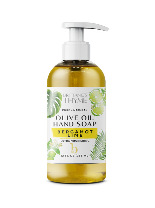 Bergamot Lime Olive Oil Hand Soap: 12oz