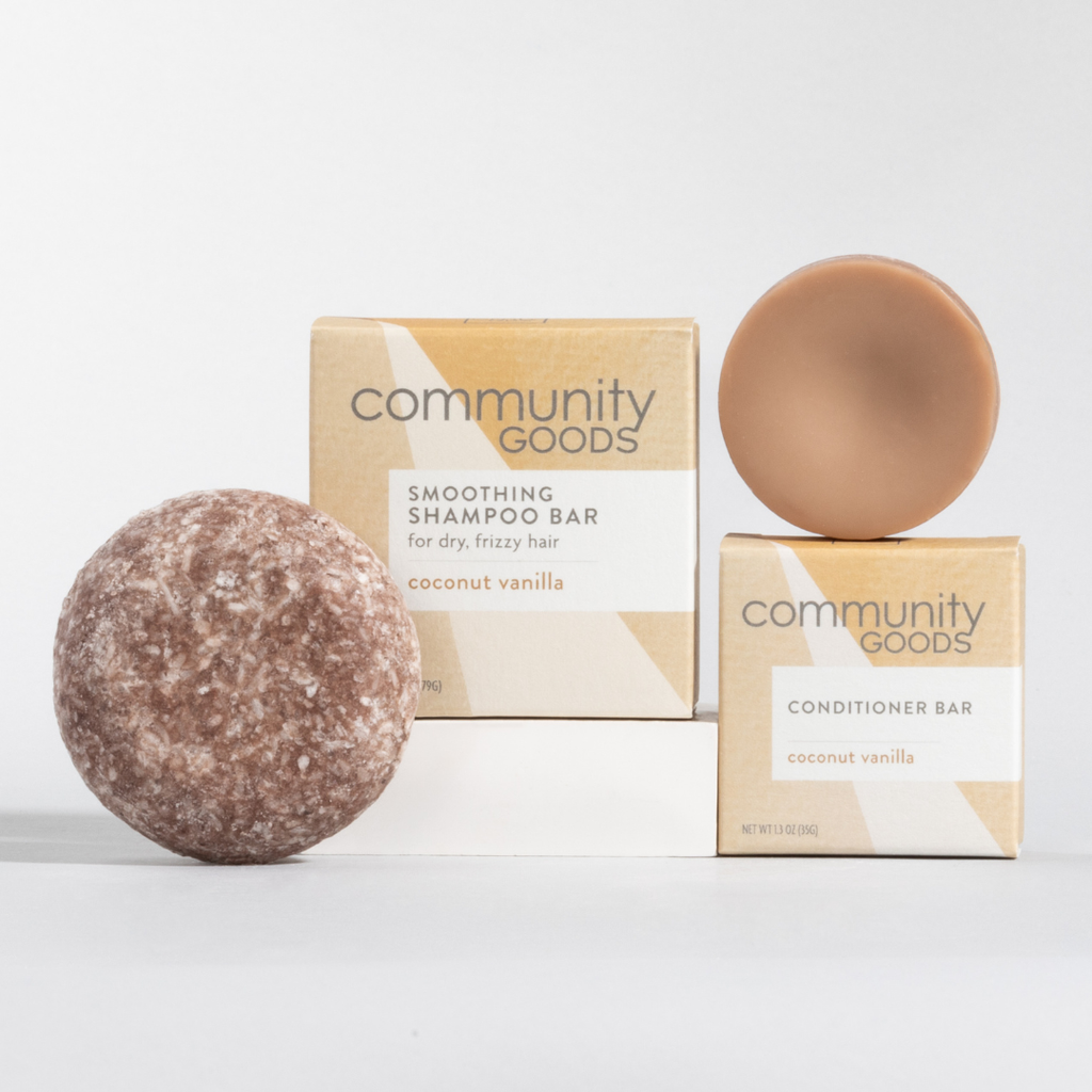Coconut Vanilla Vegan Shampoo Bar: Smoothing, Palm Oil-Free