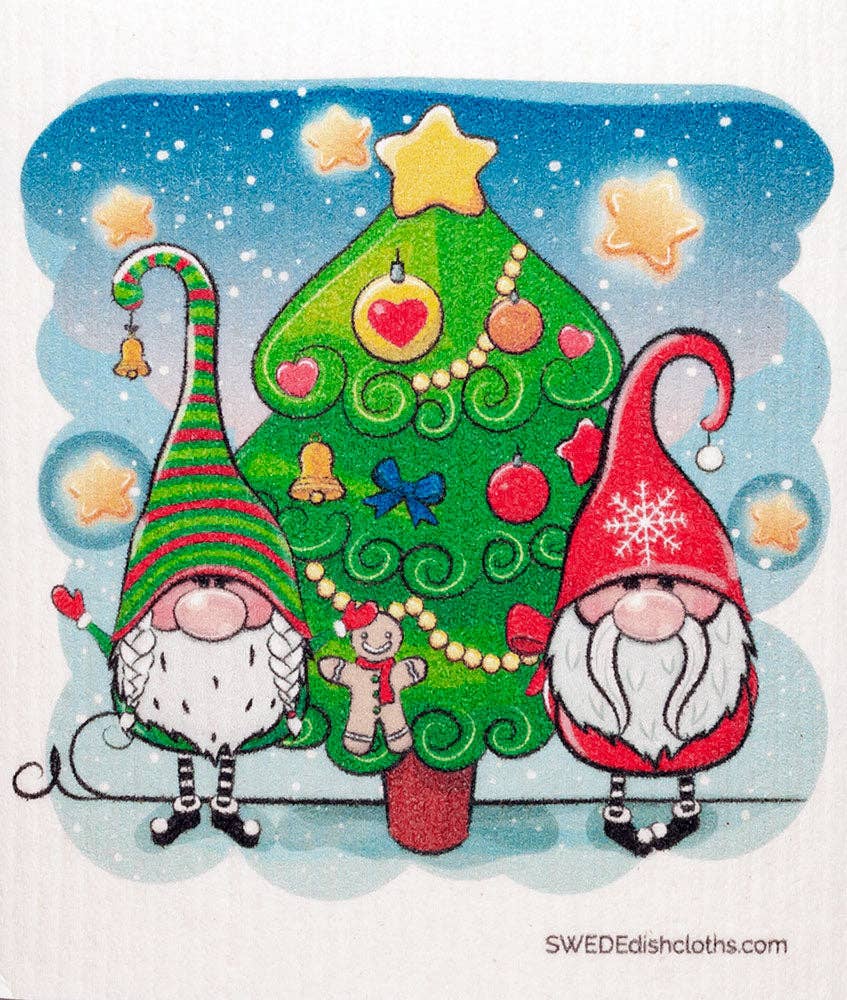 SWEDEdishcloths Christmas Two Gnomes