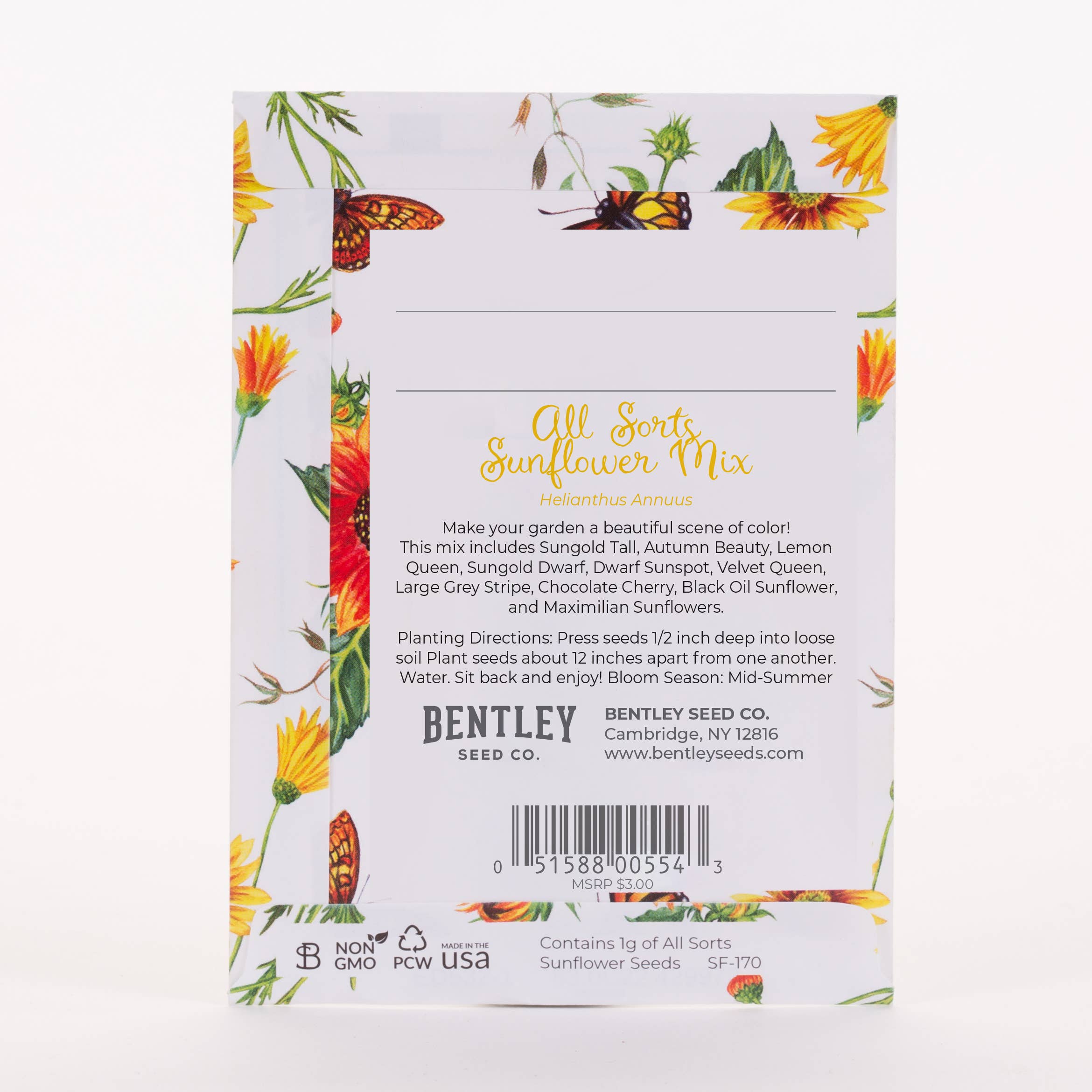 Sunflowers For Mom - All Sorts Sunflower Seed Packets