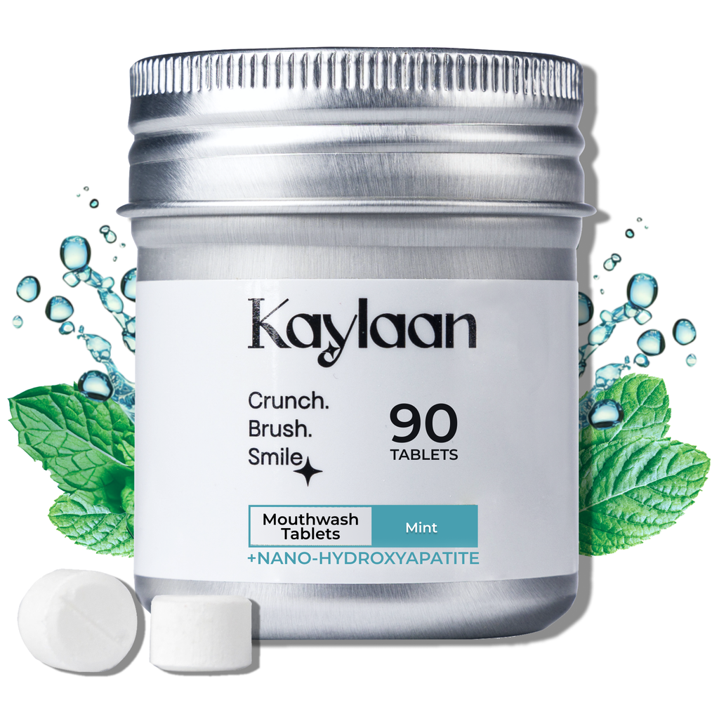 Kaylaan Mouthwash Tablets –Plastic-Free, Travel-Friendly Tin