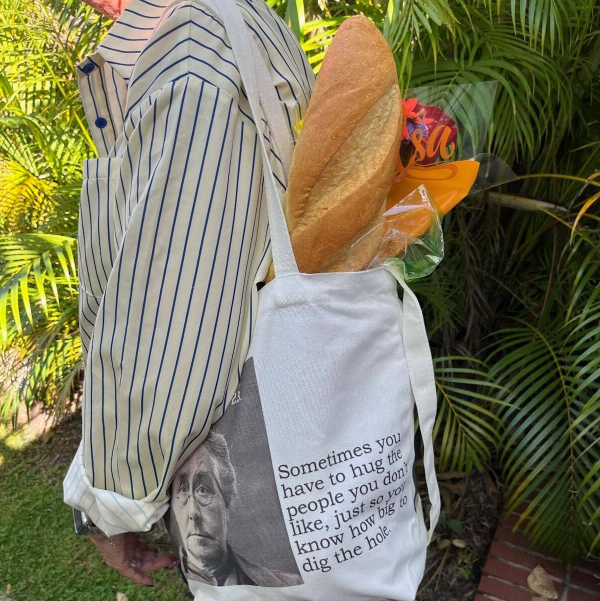 Big House Tote and Grocery Bag, Sometimes you have to hug...