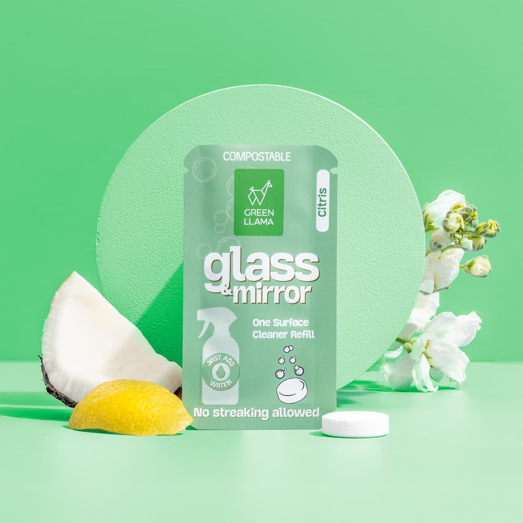 Streak-Free Glass & Mirror Cleaner Kit with Litsea Cubeba Fragrance