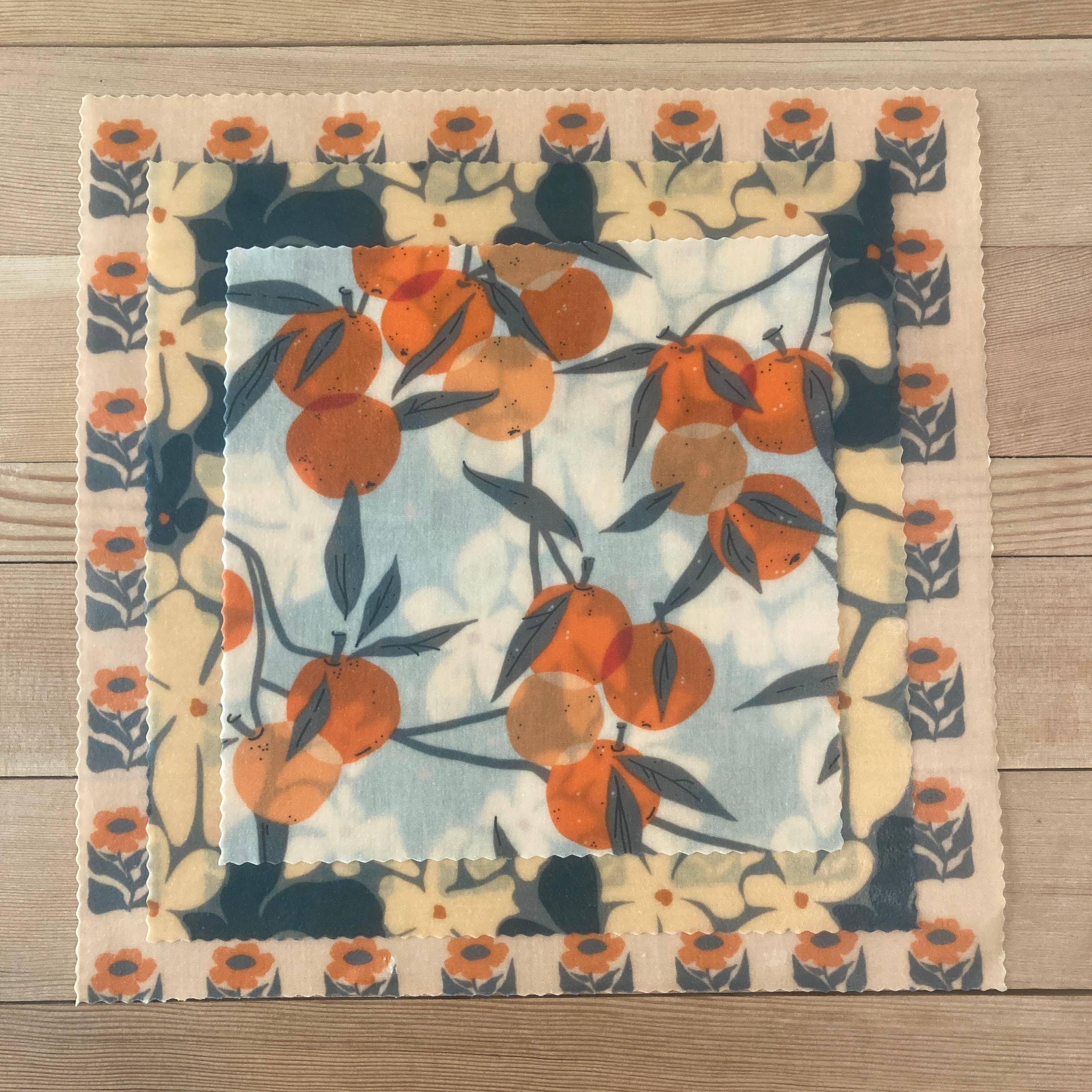 Beeswax Wraps Starter Set - Autumn Blooms