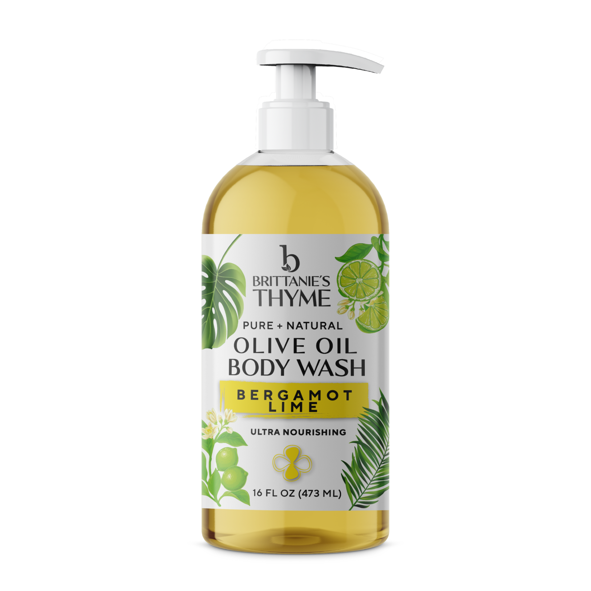 Bergamot Lime Olive Oil Hand Soap: 12oz