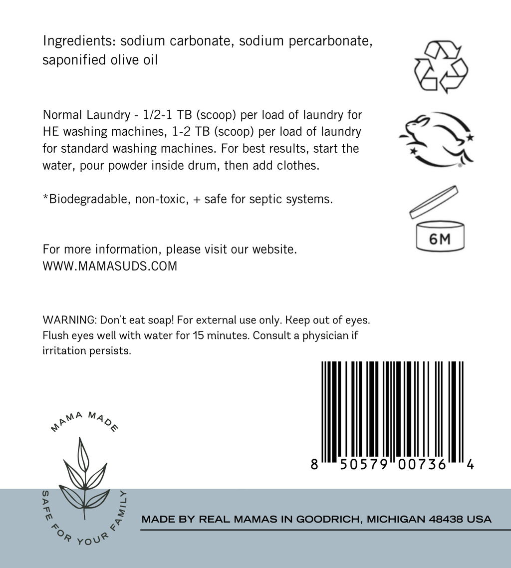 Laundry Soap Powder: Unscented / WITH