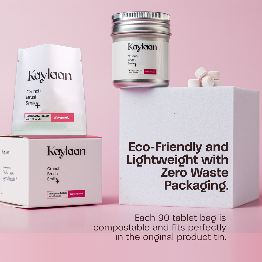 Kaylaan Watermelon Toothpaste Tablets Refill – With Fluoride
