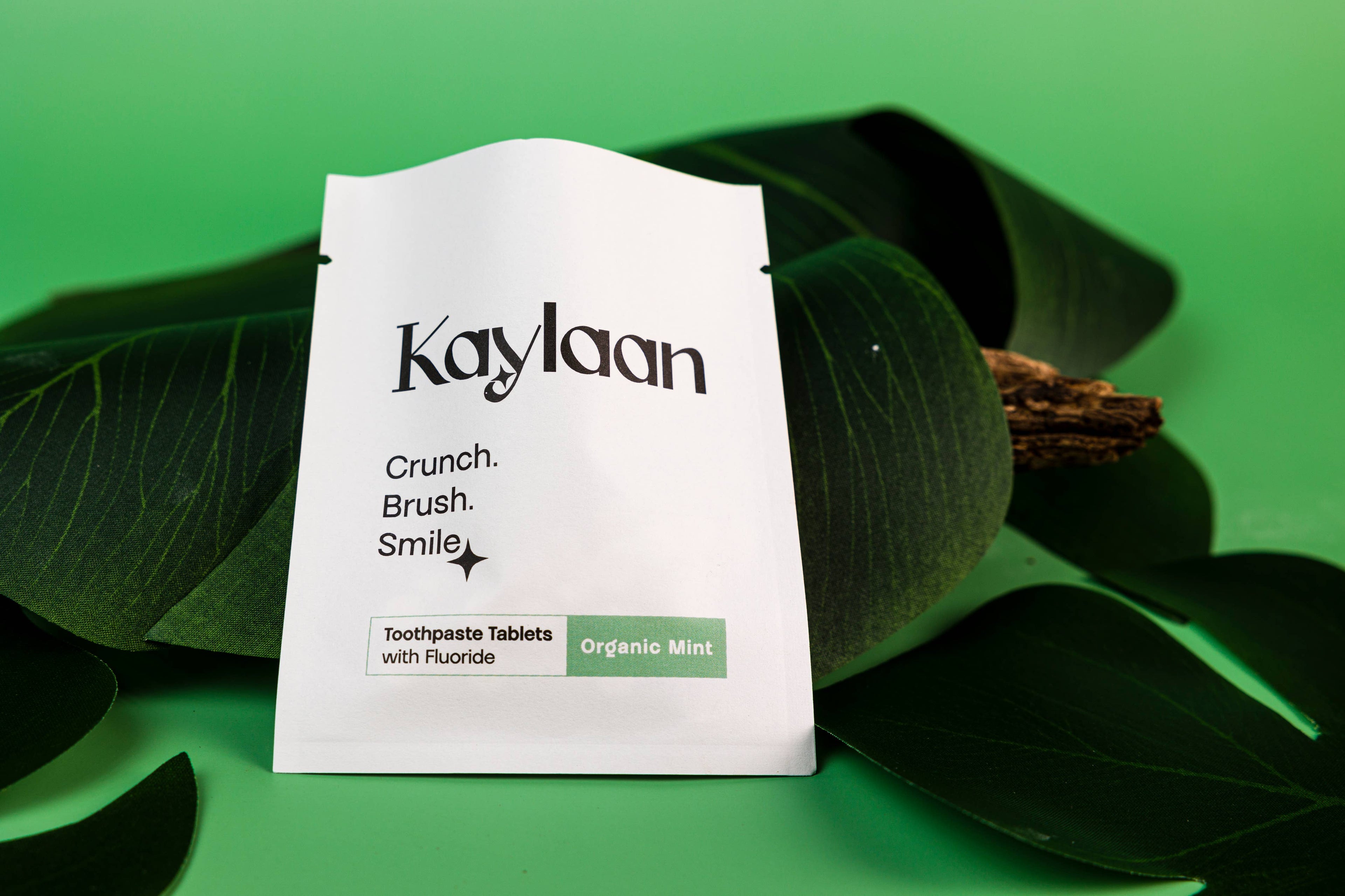 Kaylaan Mint Toothpaste Tablets – With Fluoride, Sample Pack
