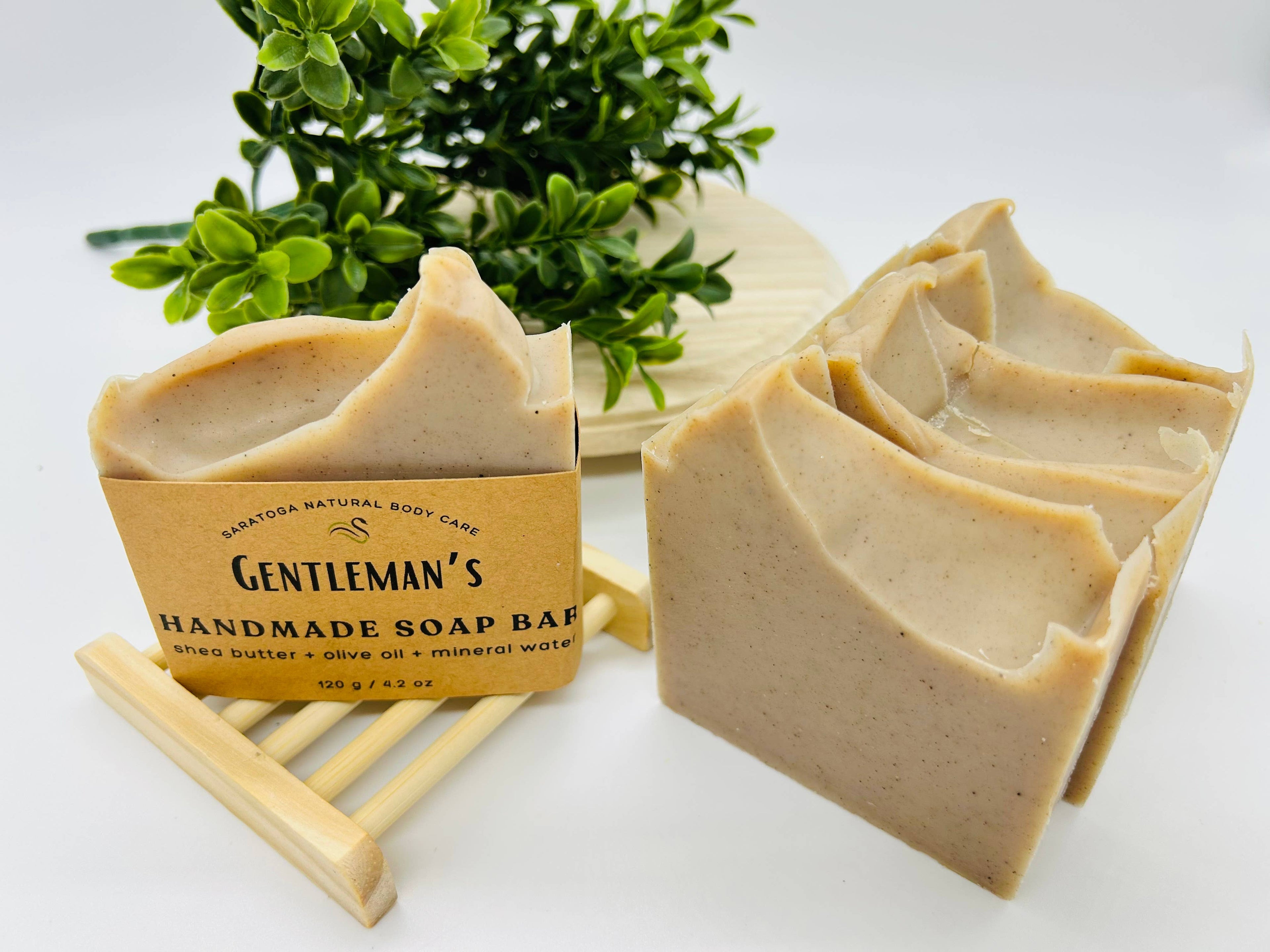 Saratoga Soap Gentleman's Handmade Soap Bar VEGAN COLD PROCESS
