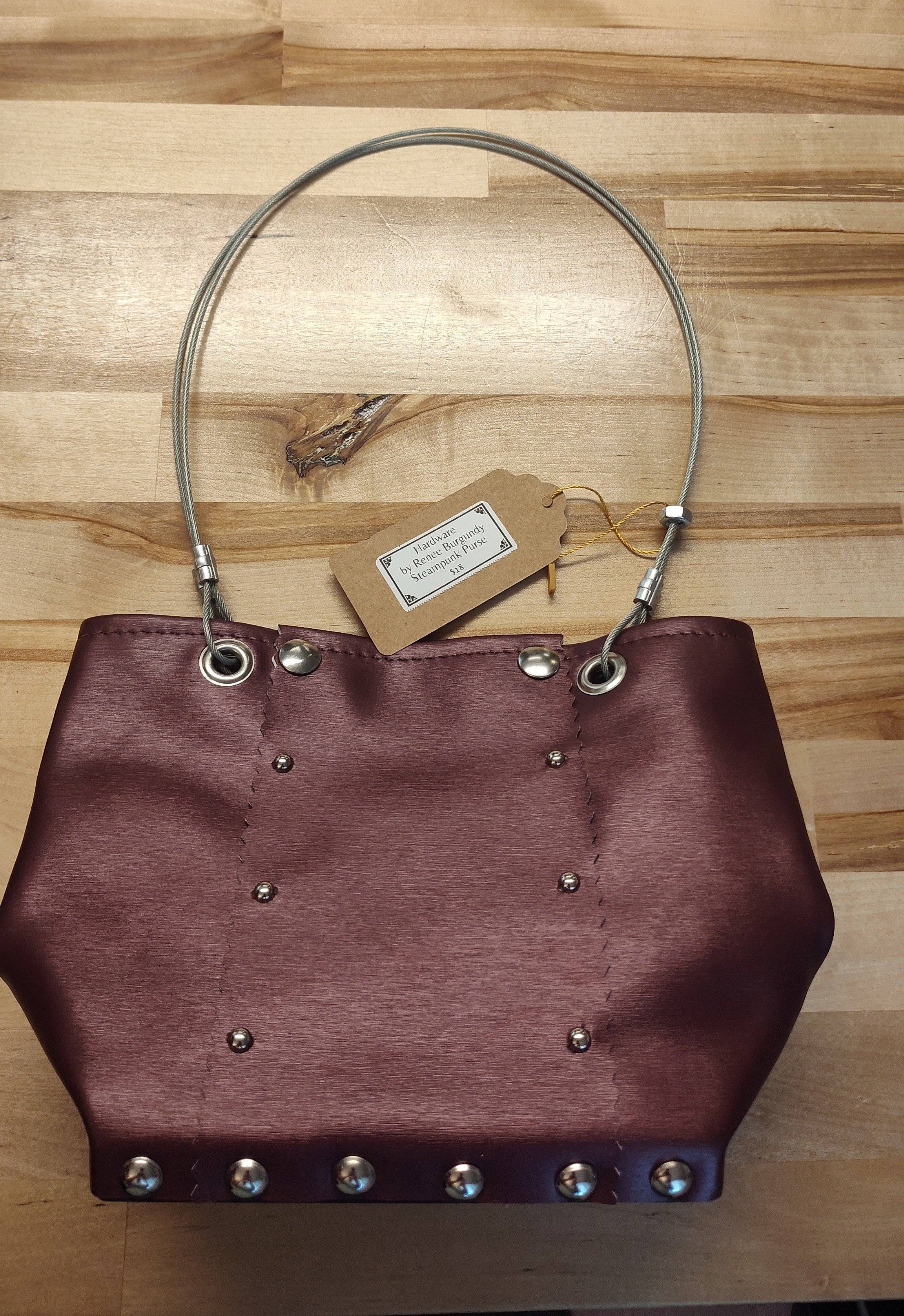 Hardware by Renee Burgundy Steampunk Purse (Thrifted)