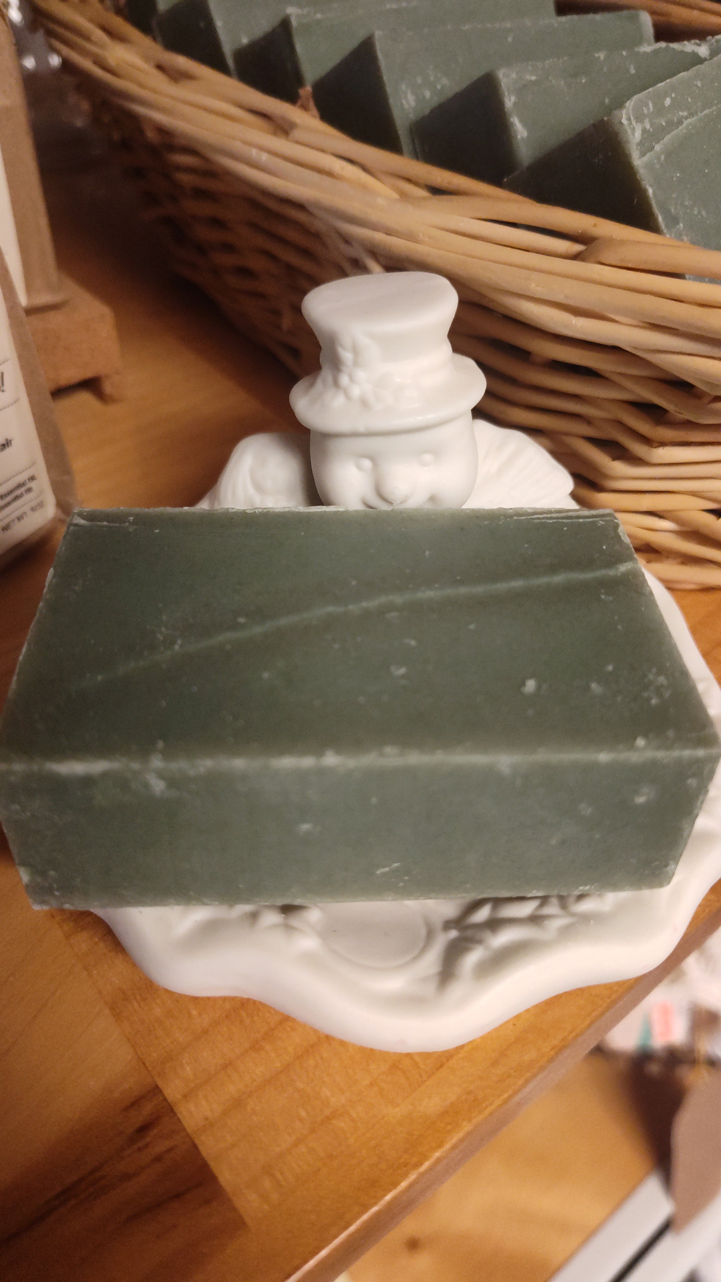 Vermont Soap Co. Green Tea & Peppermint 3.5 oz. Unwrapped Bar Soap