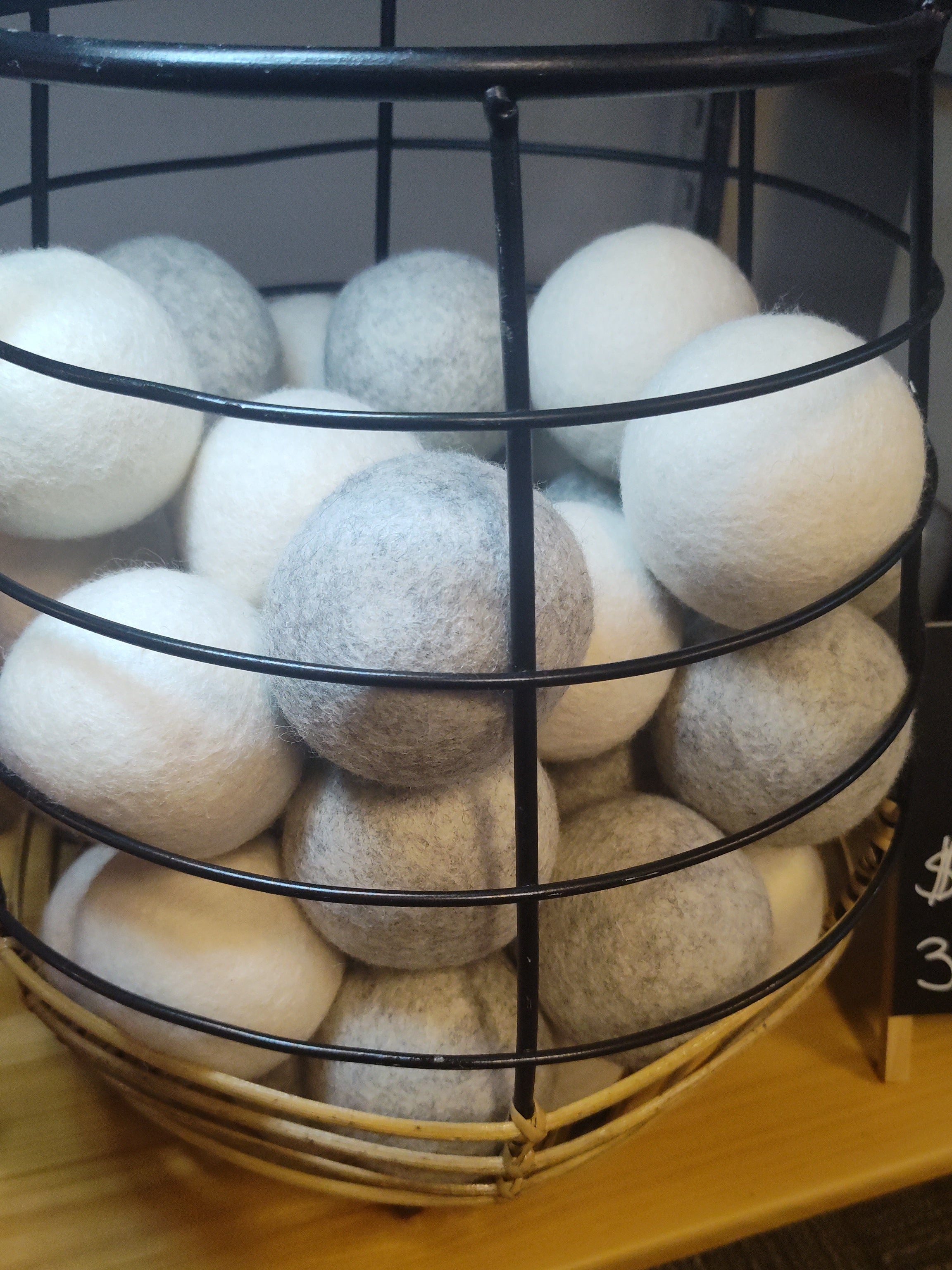White or Gray Wool Dryer Balls