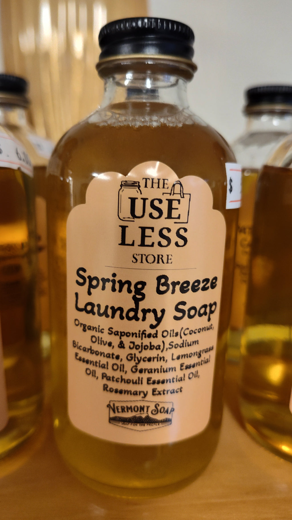 Laundry Soap Liquid - Spring Breeze - by The Vermont Soap Company. 8oz. glass bottle.