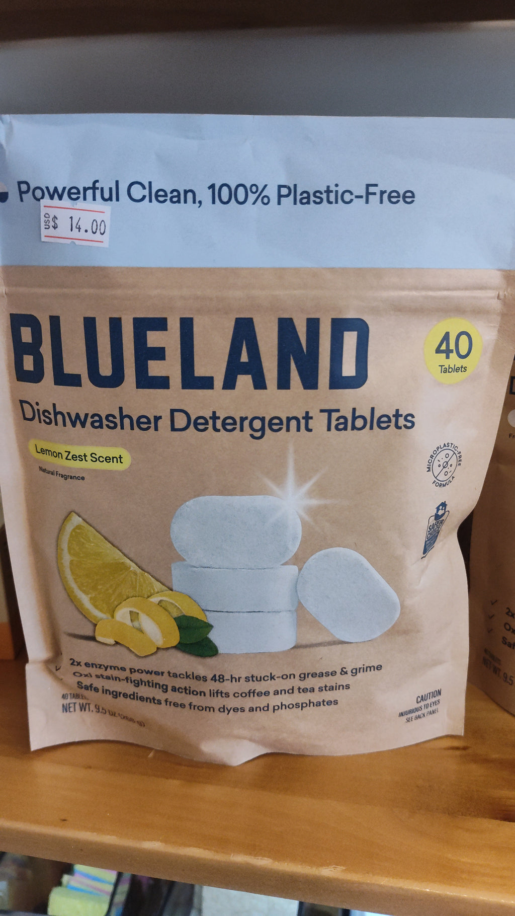 BLUELAND Lemon Zest Scent Dishwasher Detergent Tablets - 40 Count