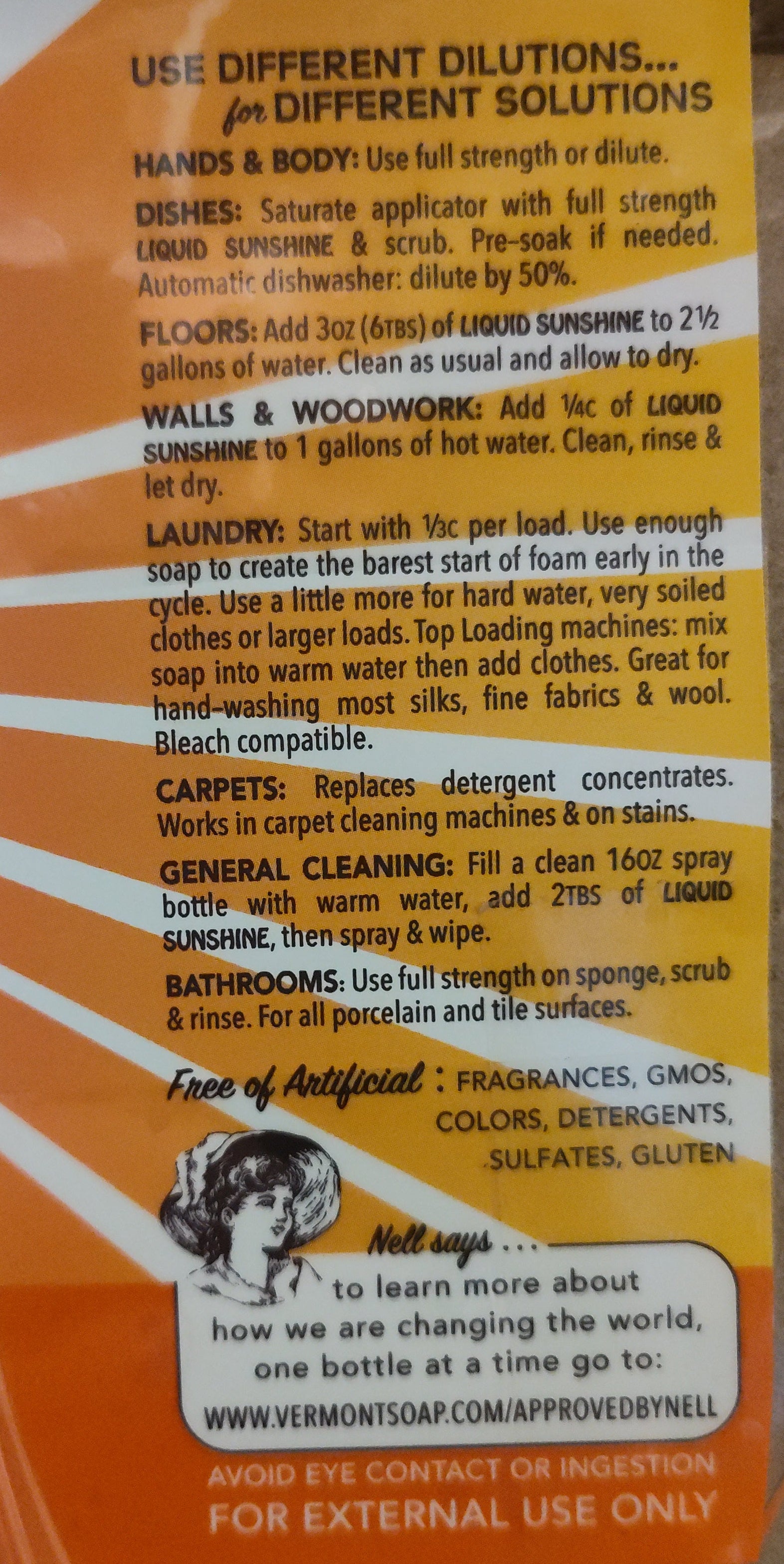 Liquid Sunshine All Purpose Cleaner Concentrate - Fresh Citrus - 8oz. glass bottle