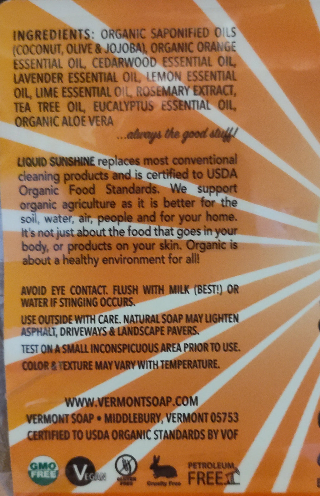 Liquid Sunshine All Purpose Cleaner Concentrate - Fresh Citrus - 8oz. glass bottle