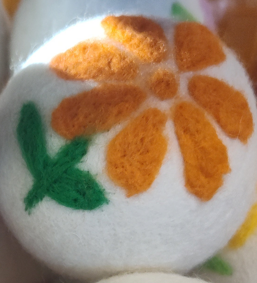 Flower Wool Dryer Balls