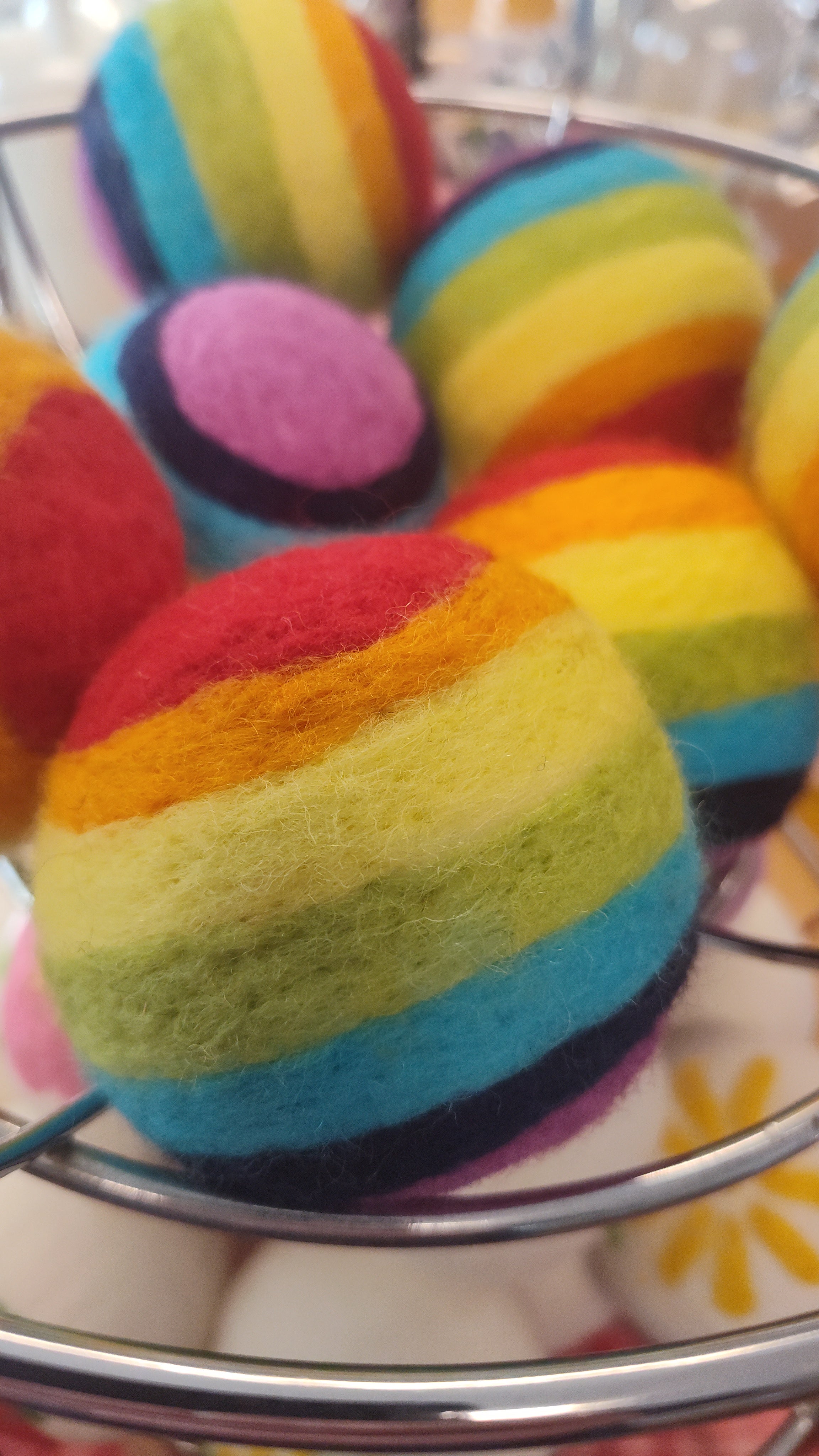 Striped Wool Dryer Ball
