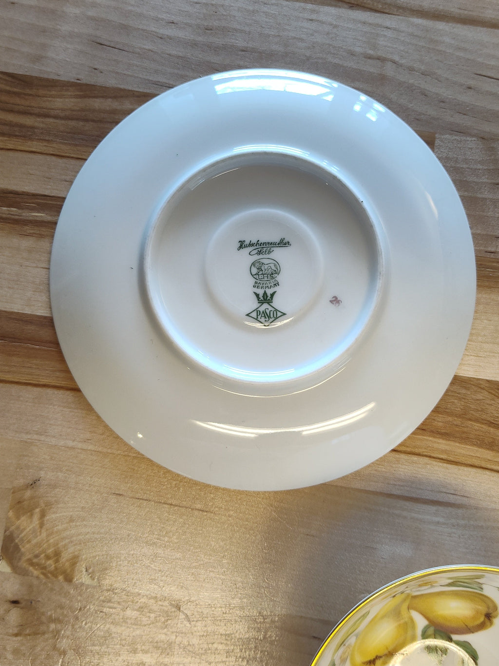 Hutschenreuther Selb Porcelain Pears Teacup and Saucer