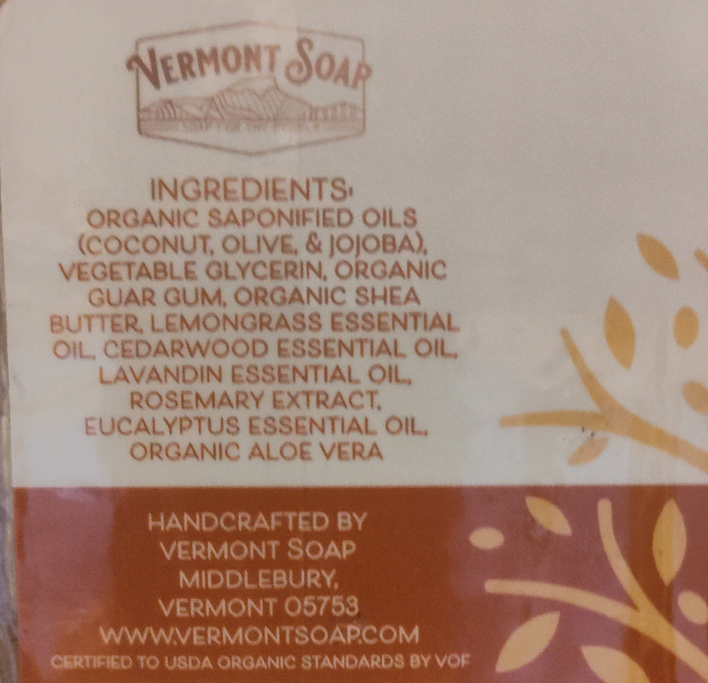 Body Wash - Lemongrass - by The Vermont Soap Company.