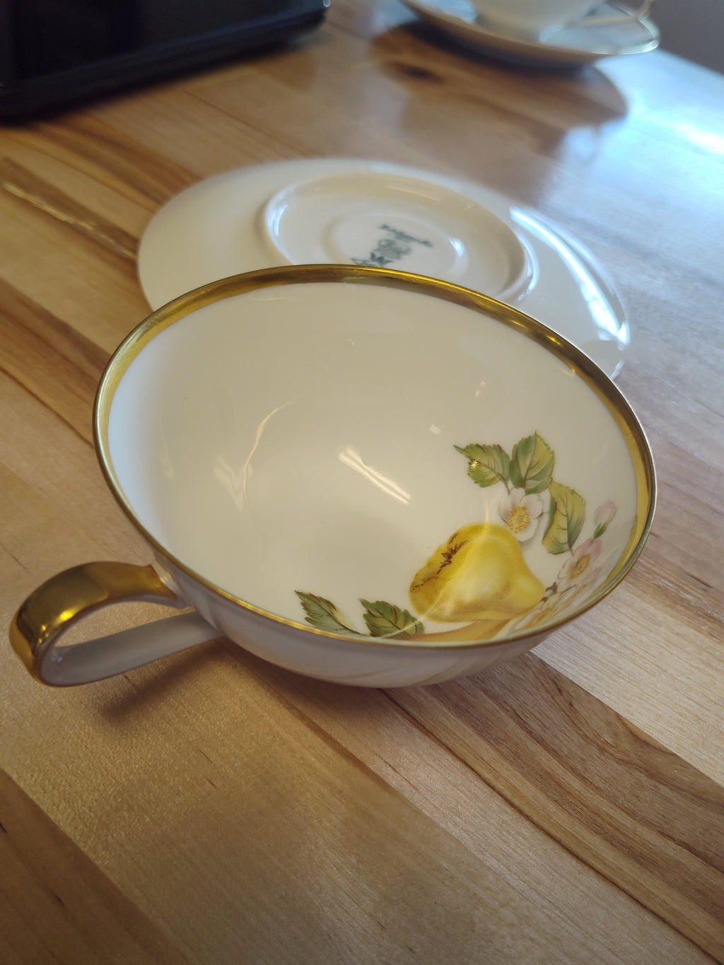 Hutschenreuther Selb Porcelain Pears Teacup and Saucer